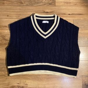 OAK + FORT VARSITY SWEATER VEST